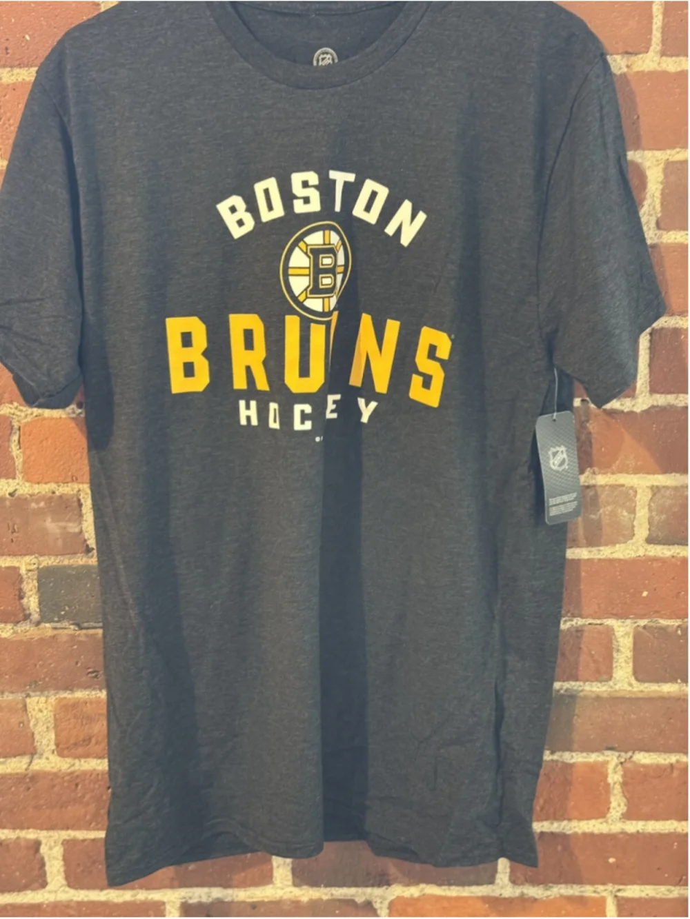 Boston Bruins Super Soft Gray Tee Men's Sz L New With Tags